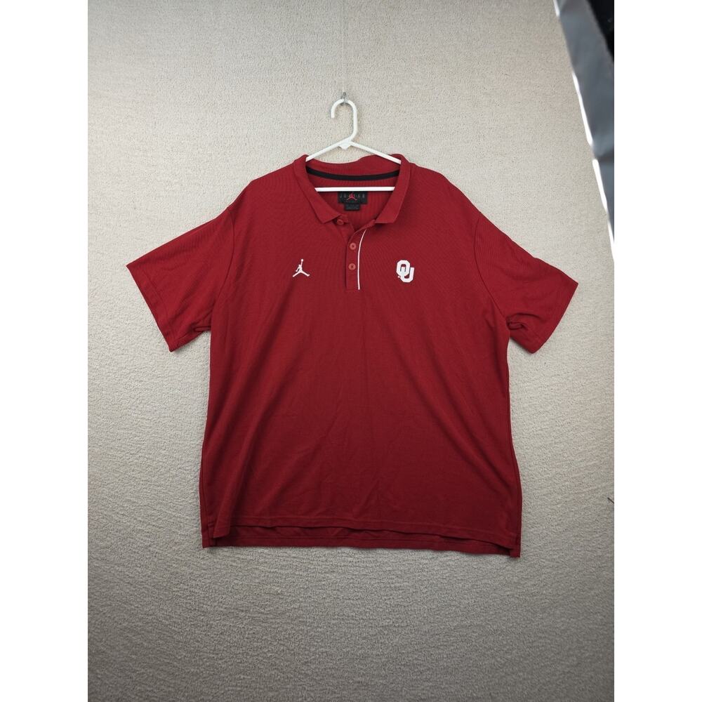 Oklahoma Sooners Air Jordan XXL College Polo Shirt Short Sleeve